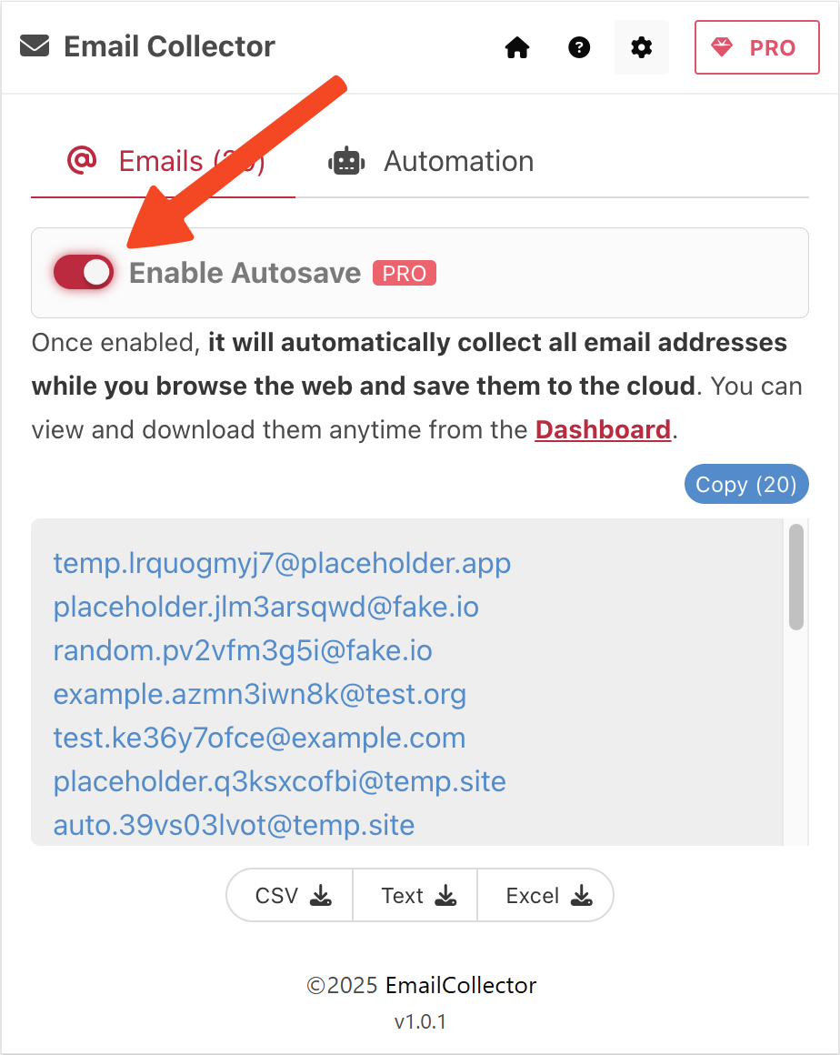 Enable Autosave
